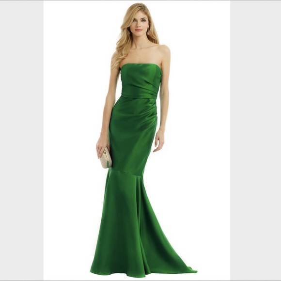 badgley mischka green dress